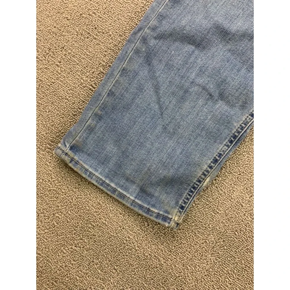 Banana Republic Jeans Traveler Straight Men Size 32x34 Blue Denim Washed‎ Cotton